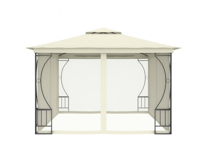 Sonata Градинска шатра със завеси, 300x400x265 см, кремава