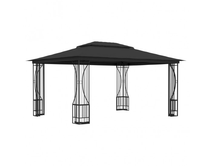 Sonata Градинска шатра със завеси, 300x400x265 см, антрацит Sonata Градинска шатра със завеси, 300x400x265 см, антрацит