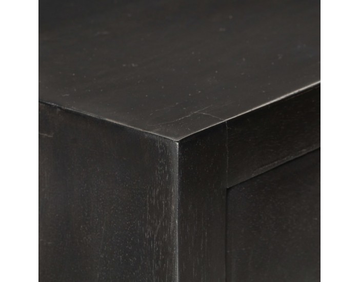 Sonata Шкаф с чекмеджета, черно и златисто, 45x30x105 см, манго масив
