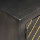 Sonata ТВ шкаф, черно и златисто, 120x30x40 см, мангово дърво масив