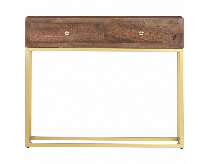 Sonata Конзолна маса, 90x30x75 см, мангово дърво масив