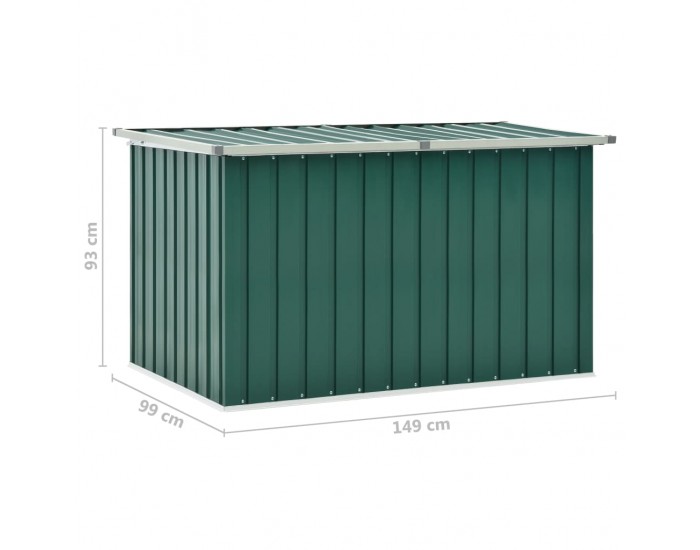 Sonata Градински сандък за съхранение, зелен, 149x99x93 см