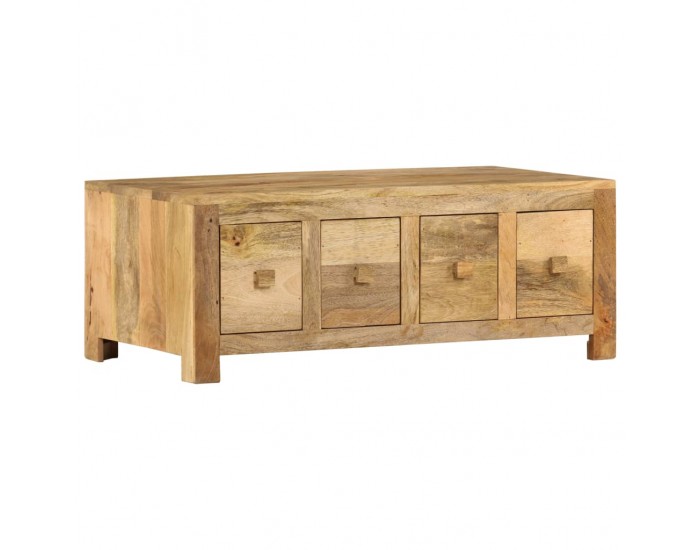 Sonata Маса за кафе с 4 чекмеджета, 90x50x35 cм, мангово дърво масив