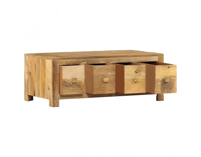 Sonata Маса за кафе с 4 чекмеджета, 90x50x35 cм, мангово дърво масив