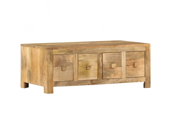 Sonata Маса за кафе с 4 чекмеджета, 90x50x35 cм, мангово дърво масив