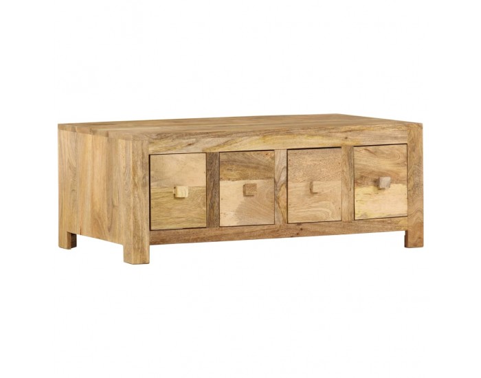 Sonata Маса за кафе с 4 чекмеджета, 90x50x35 cм, мангово дърво масив