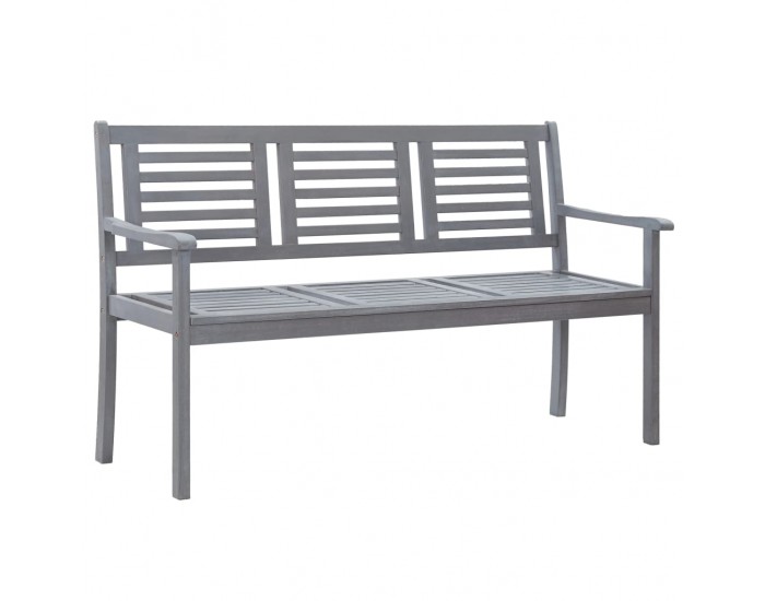 Sonata 3-местна градинска пейка, 150 cм, сива, евкалиптово дърво масив Sonata 3-местна градинска пейка, 150 cм, сива, евкалиптово дърво масив
