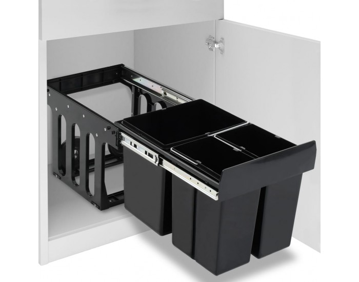 Sonata Кош за вграждане за кухненски шкаф, плавно затваряне, 48 л