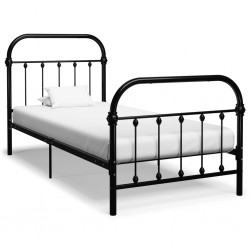 Sonata Рамка за легло, черна, метал, 90x200 см - Легла