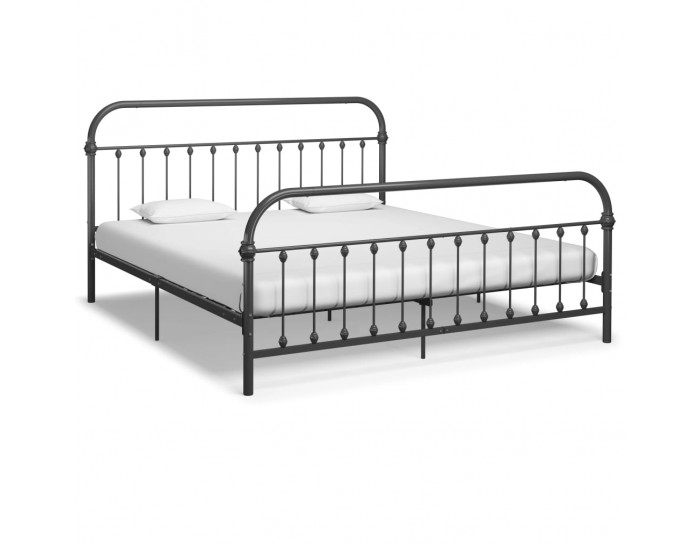 Sonata Рамка за легло, сива, метал, 180x200 см