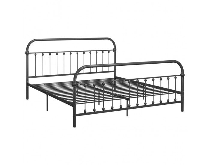 Sonata Рамка за легло, сива, метал, 180x200 см