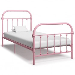 Sonata Рамка за легло, розова, метал, 100x200 cм - Легла