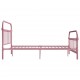 Sonata Рамка за легло, розова, метал, 120x200 см