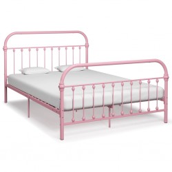 Sonata Рамка за легло, розова, метал, 160x200 см - Спалня