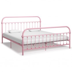 Sonata Рамка за легло, розова, метал, 180x200 см - Спалня