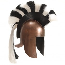 Sonata Гръцки военен шлем, антична реплика, ЛАРП, цвят мед, стомана - Шатри и забавления