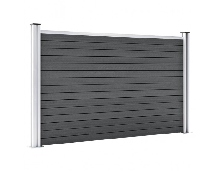 Sonata Градинска ограда, WPC, 180x105 см, сива