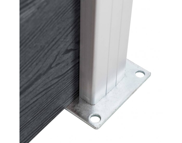 Sonata Градинска ограда, WPC, 180x105 см, сива