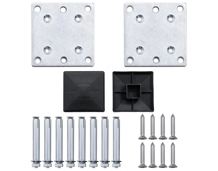 Sonata Градинска ограда, WPC, 180x105 см, сива