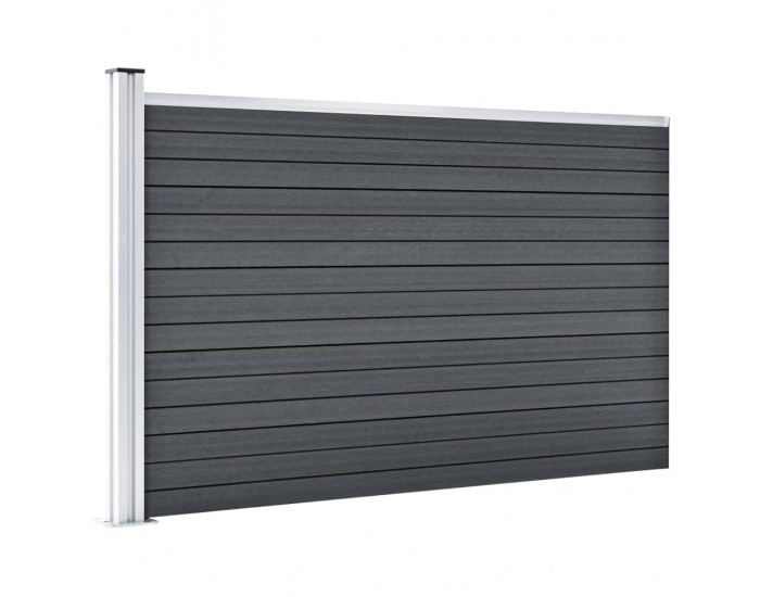 Sonata Градинска ограда, WPC, 180x105 см, сива