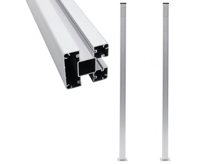 Sonata Оградни колове, 2 бр, алуминий, 185 см