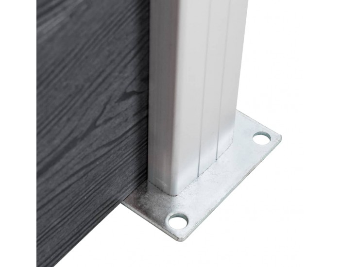 Sonata Оградни колове, 2 бр, алуминий, 185 см