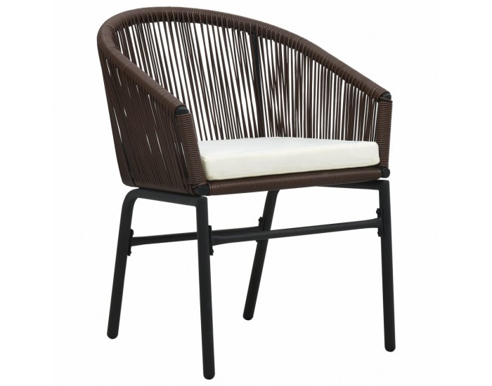 Sonata Градински столове, 2 бр, кафяв PVC ратан