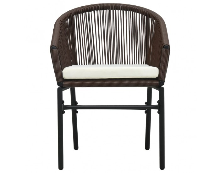 Sonata Градински столове, 2 бр, кафяв PVC ратан