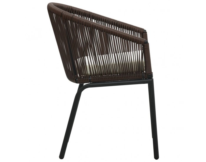 Sonata Градински столове, 2 бр, кафяв PVC ратан