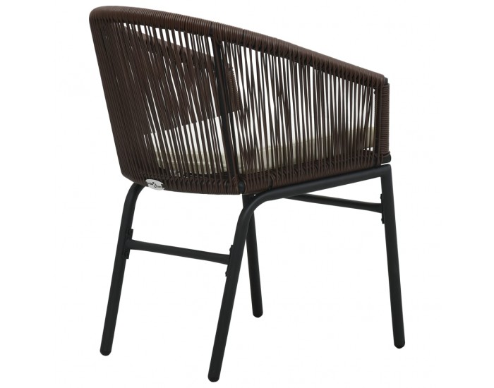 Sonata Градински столове, 2 бр, кафяв PVC ратан