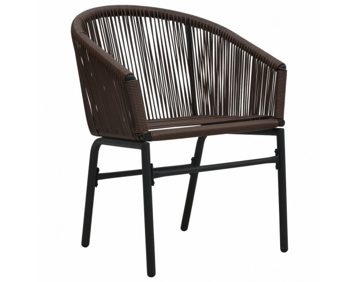 Sonata Градински столове, 2 бр, кафяв PVC ратан