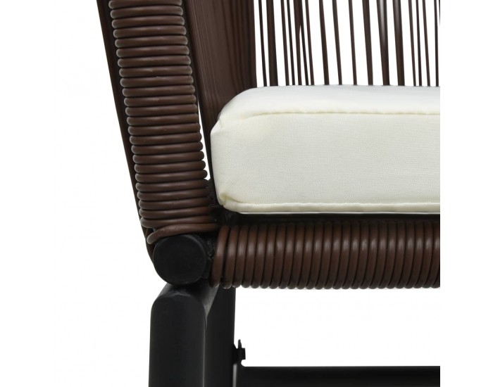 Sonata Градински столове, 2 бр, кафяв PVC ратан