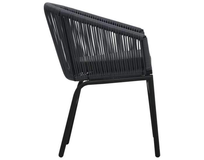 Sonata Градински столове, 2 бр, антрацит, PVC ратан