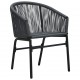 Sonata Градински столове, 2 бр, антрацит, PVC ратан