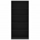 Sonata 5-етажна библиотека, черна, 80x24x175 см, ПДЧ