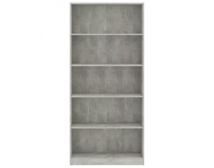Sonata 5-етажна библиотека, бетонно сива, 80x24x175 см, ПДЧ Sonata 5-етажна библиотека, бетонно сива, 80x24x175 см, ПДЧ