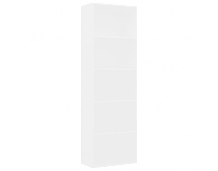 Sonata 5-етажна библиотека, бяла, 60x30x189 см, ПДЧ