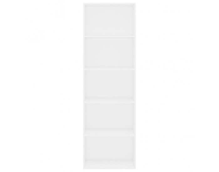 Sonata 5-етажна библиотека, бяла, 60x30x189 см, ПДЧ