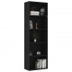 Sonata 5-етажна библиотека, черна, 60x30x189 см, ПДЧ