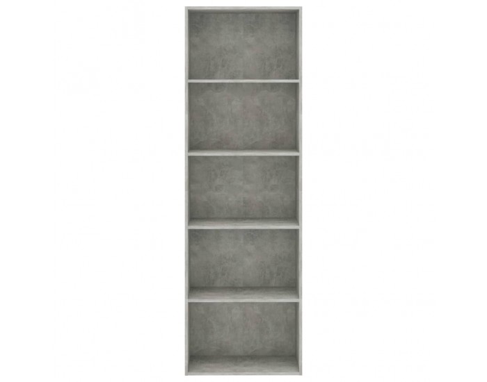 Sonata 5-етажна библиотека, бетонно сива, 60x30x189 см, ПДЧ