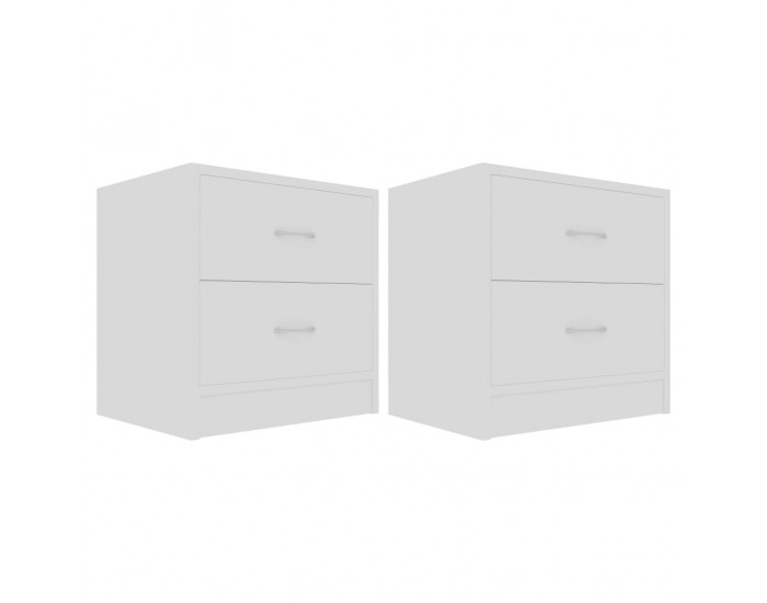 Sonata Нощни шкафчета, 2 бр, бели, 40x30x40 см, ПДЧ