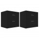 Sonata Нощни шкафчета, 2 бр, черни, 40x30x40 см, ПДЧ