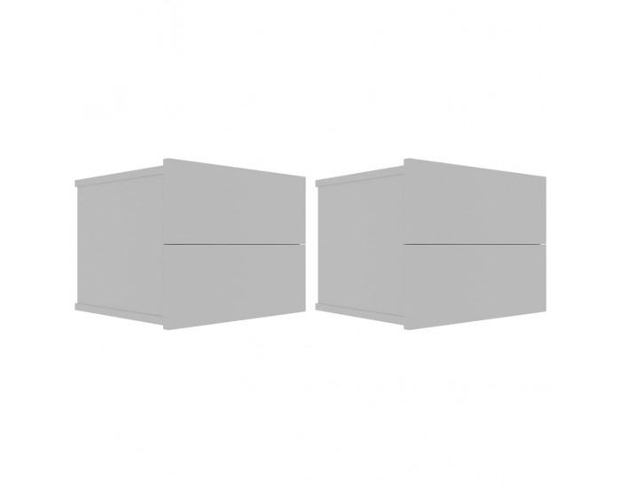 Sonata Нощни шкафчета, 2 бр, сиви, 40x30x30 см, ПДЧ