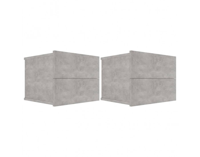 Sonata Нощни шкафчета, 2 бр, бетонно сиво, 40x30x30 см, ПДЧ
