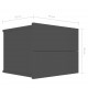 Sonata Нощно шкафче, черен гланц, 40x30x30 см, ПДЧ