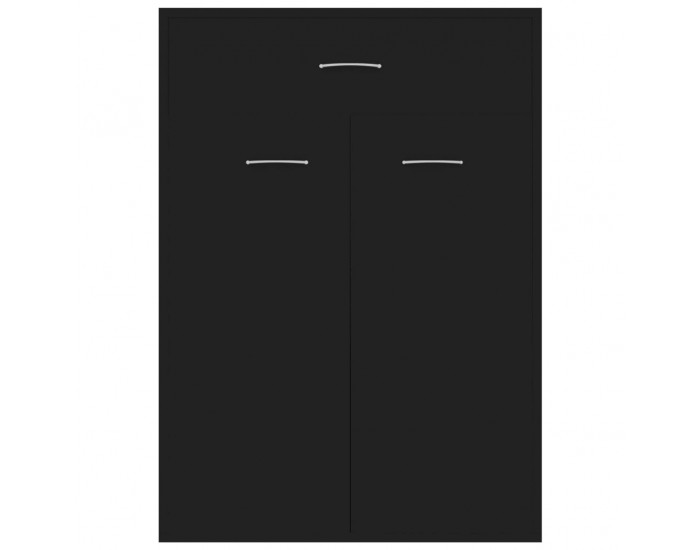 Sonata Шкаф за обувки, черен, 60x35x84 см, ПДЧ