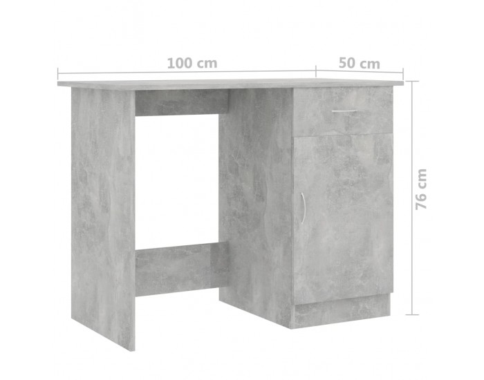 Sonata Бюро, бетонно сиво, 100x50x76 см, ПДЧ
