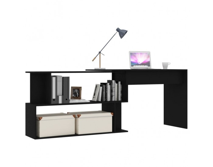 Sonata Ъглово бюро, черно, 200x50x76 см, ПДЧ Sonata Ъглово бюро, черно, 200x50x76 см, ПДЧ