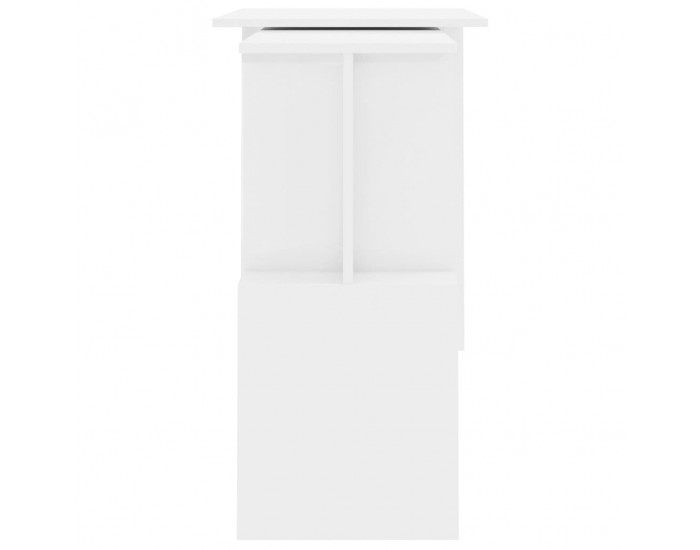 Sonata Ъглово бюро, бял гланц, 200x50x76 см, ПДЧ
