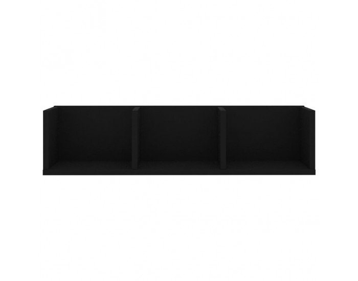 Sonata CD стенен рафт, черен, 75x18x18 см, ПДЧ